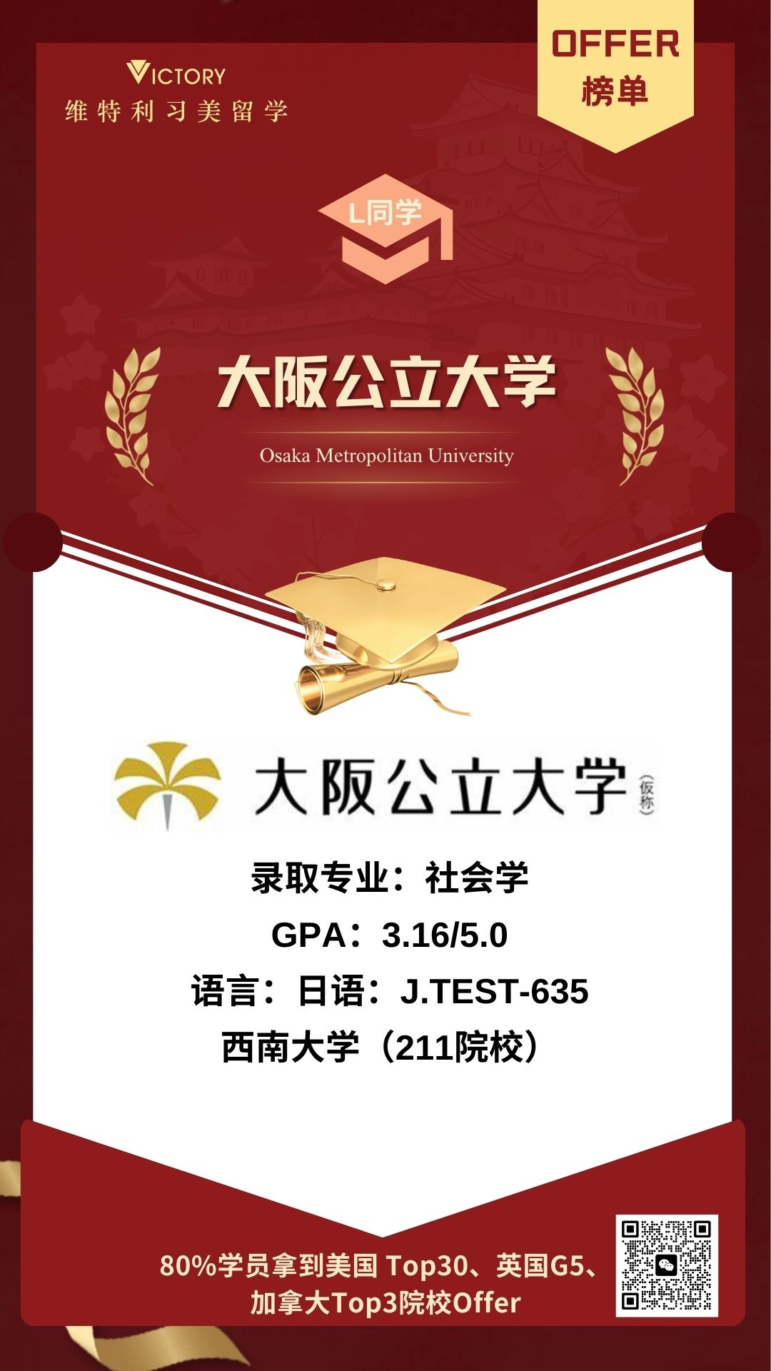 L同学大阪公立大学社会学专业（2024日本硕士.jpg
