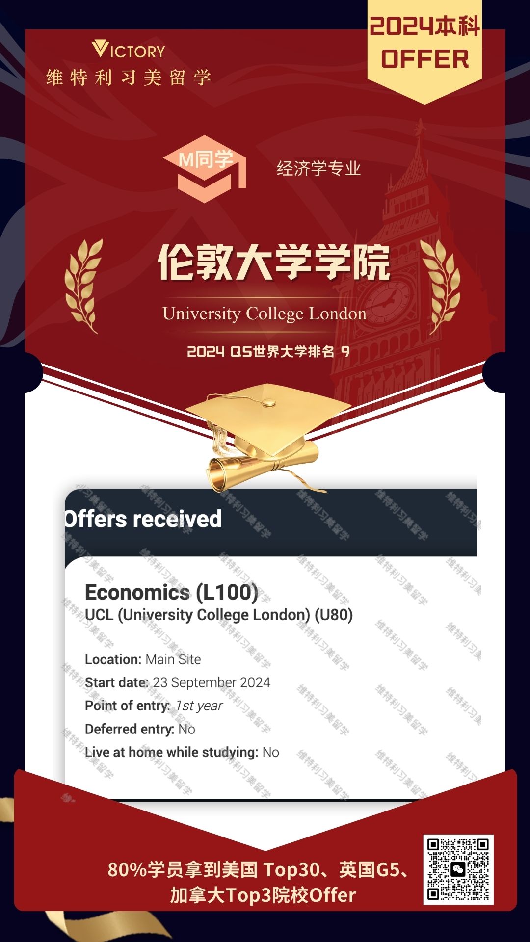 M同学伦敦大学学院经济学专业（2024英本.jpg